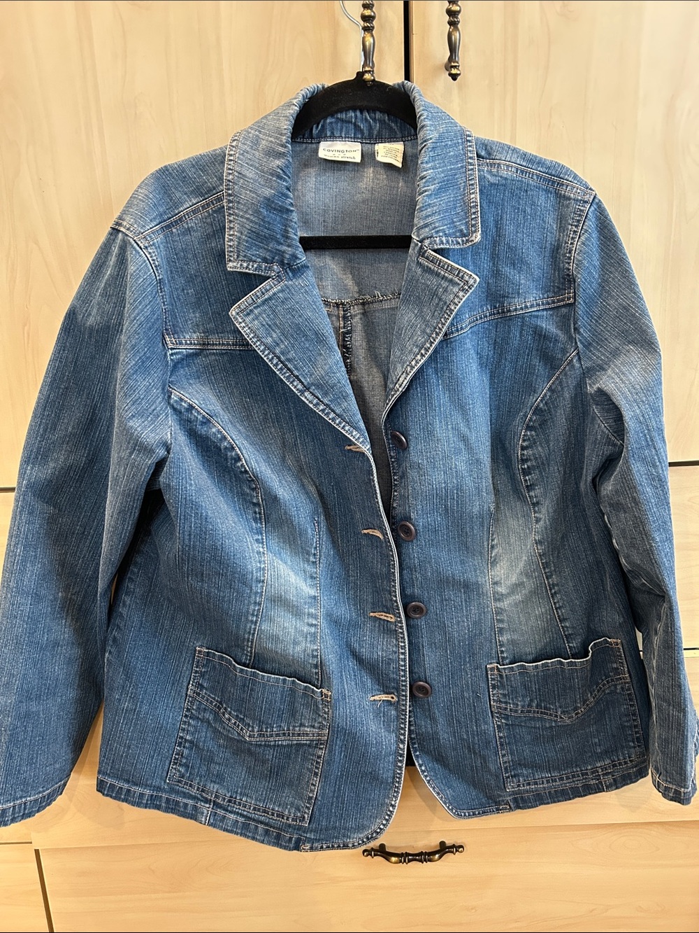 Covington Blue Denim Blazer Jacket size 18W